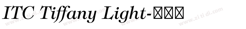 ITC Tiffany Light字体转换